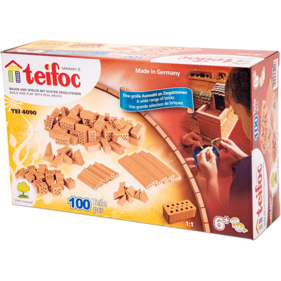 Assortment Of Bricks Learning Educational Kids Toy Brick Construction Kit, Multicolour, Teifoc Tei 4090, 100 pcs