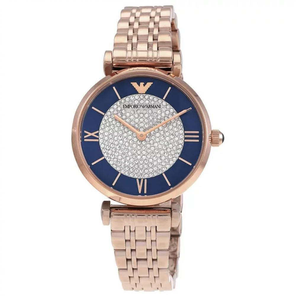 Emporio Armani Two-Hand Rose Gold-Tone Stainless Steel Watch AR11423 - 1