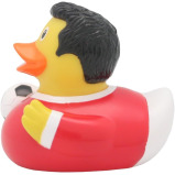 Lilalu Bath Toy Football Player Duck Red & White - 2 miniature