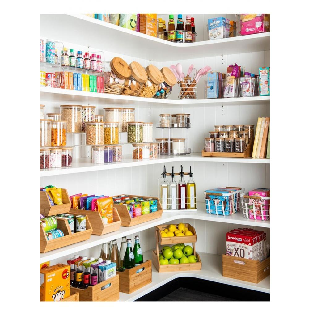 Маленький Бамбуковый Штабелируемый Органайзер Little Storage, маленький - 4