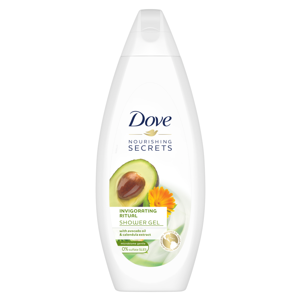 Dove, Invigorating Ritual Body Wash, Avocado Oil and Calendula, 500ml - 1