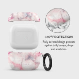 Burga Protective Hard Case For AirPods 3rd Generation Cover Charging Case LED Visible Shockproof Marble Pink Hard Plastic Wireless Charger Cover - 3 miniature