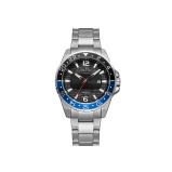Kenneth Scott Men's Analog Black Dial With Black\/ Blue Bezel Dial Watch - K22041-SBSBL - 1 miniature