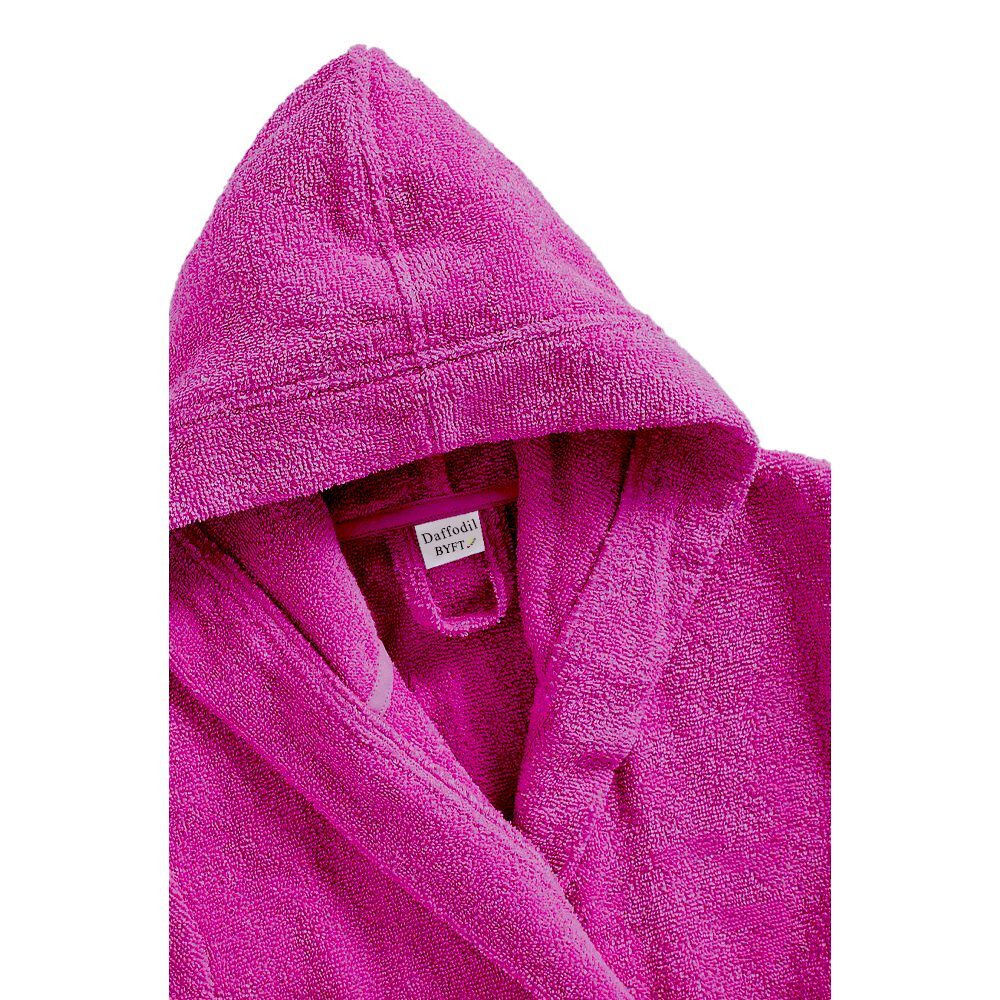 Bathrobe BYFT Daffodil 100% terry cotton 400 Gsm, 10 year, size 94 Fuchsia Pink, Set of 1 - 2