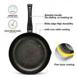 Fissman Deep Frying Pan with Pouring Lip Black 26x7cm - 3 miniature