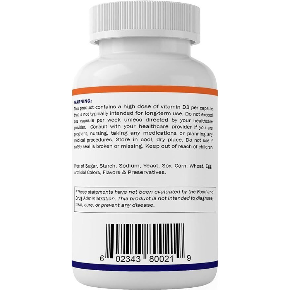 Vitamatic, Vitamin D3, 50,000 IU, 60 Vegetable Capsules - 3