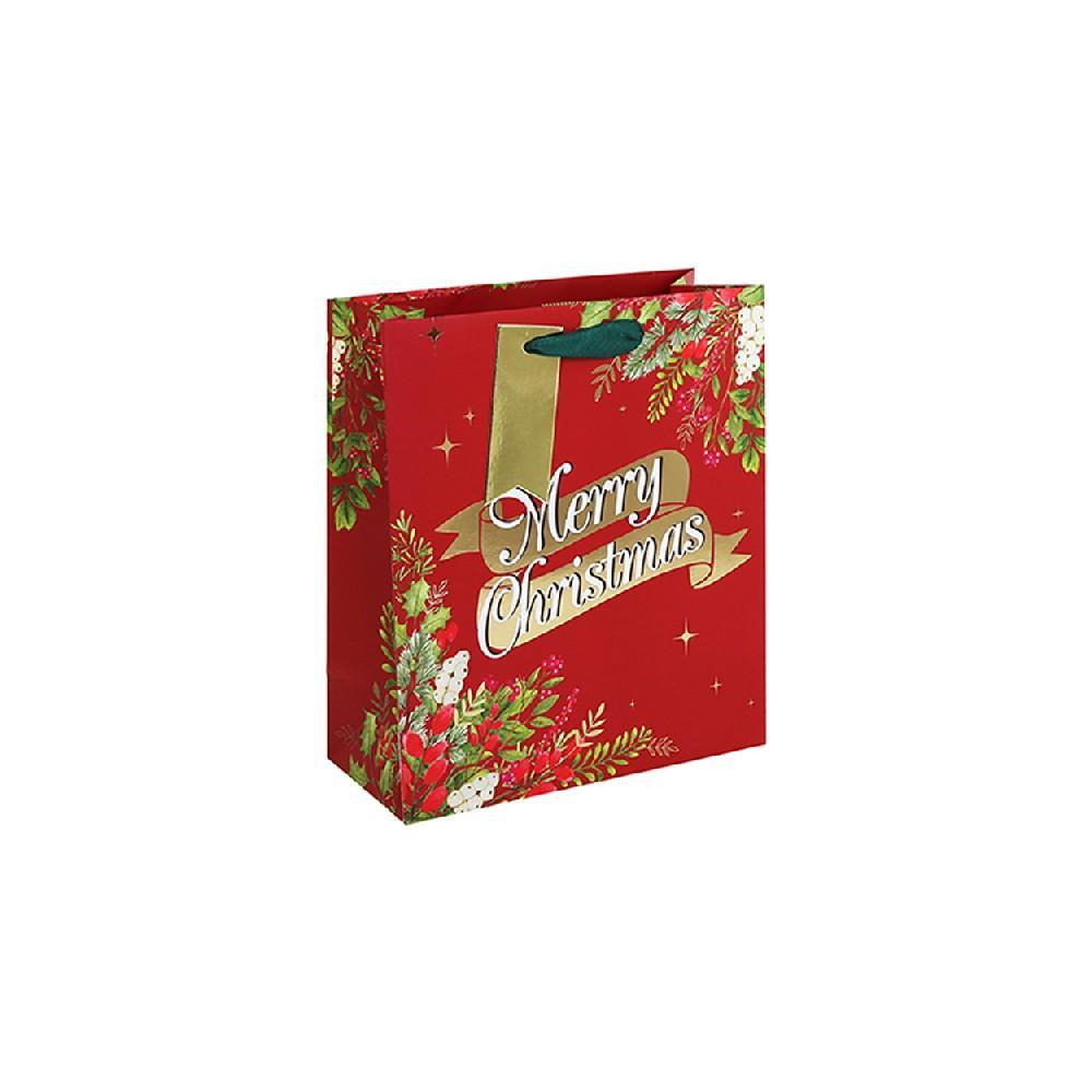 Eurowrap Traditional Medium Gift Bag Embossed Foil Finish 32697-3C - 1