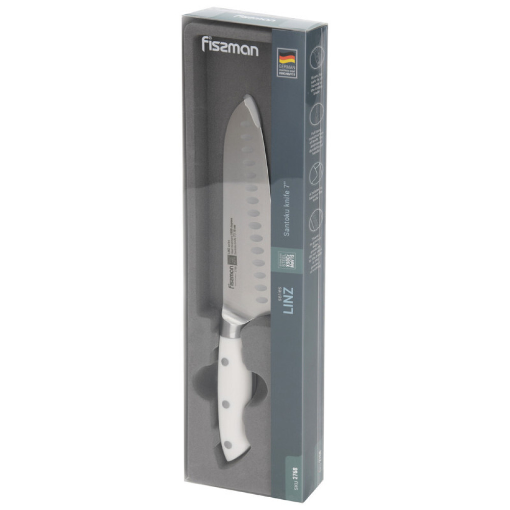Fissman 7'' Santoku Knife LINZ (steel X50Cr15MoV) - 7