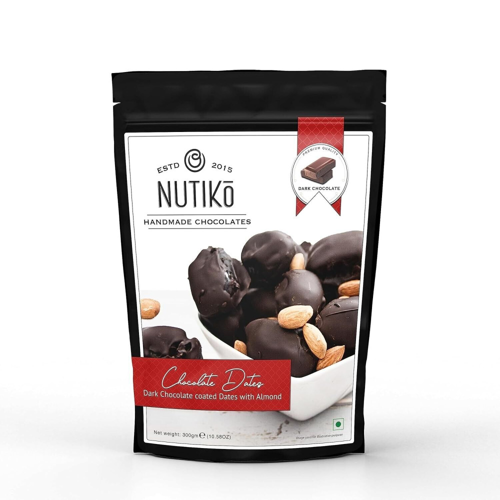 Nutiko Dark Chocolate Coated Dates With Almond - 1