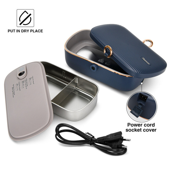Fissman Lunch Box With Heating Function, 900ml, (Pp+Stainless Steel)