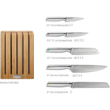 Joseph Joseph Elevate Steel Knives Bamboo 5pc Block - 8 miniature