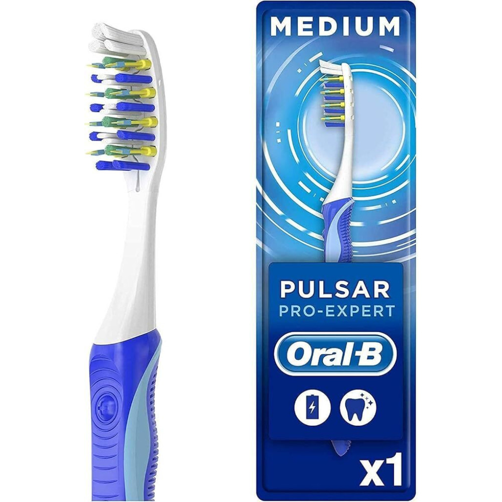 Oral-B Pulsar Pro-Ручная зубная щетка Expert с вибрирующими щетинками на батарейках, Оранжевая - 3