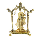 Collectible India Metal Gold Plated Radha Krishna Idol Sculpture Statue Figurine Decorative Showpiece for Janmashtami Home Decoration Temple and Gift  - 5 miniature