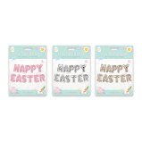 Баннер Из ФОЛЬГИРОВАННЫХ Шаров С Драгоценными КАМНЯМИ "С Пасхой", ассорти, 1 шт. - 1 miniature