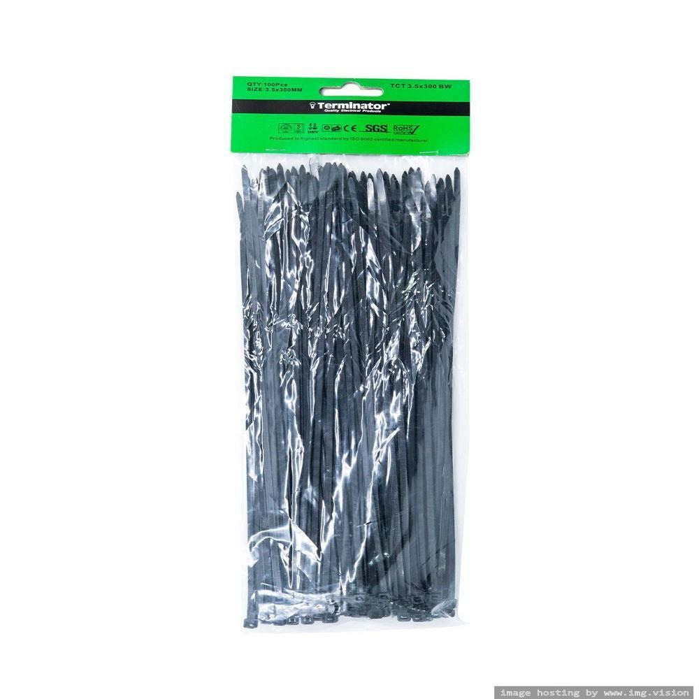 ربطة كابل ترمينيتور أسود TCT 3.5X300 ملم - 1