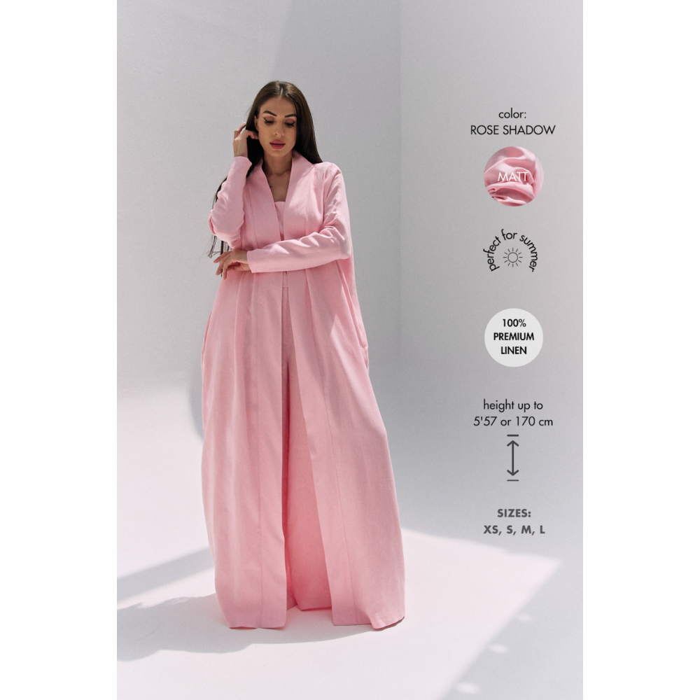 Летний Кардиган Из ЛЬНА Абая, Rose SHADOW (L) - 8