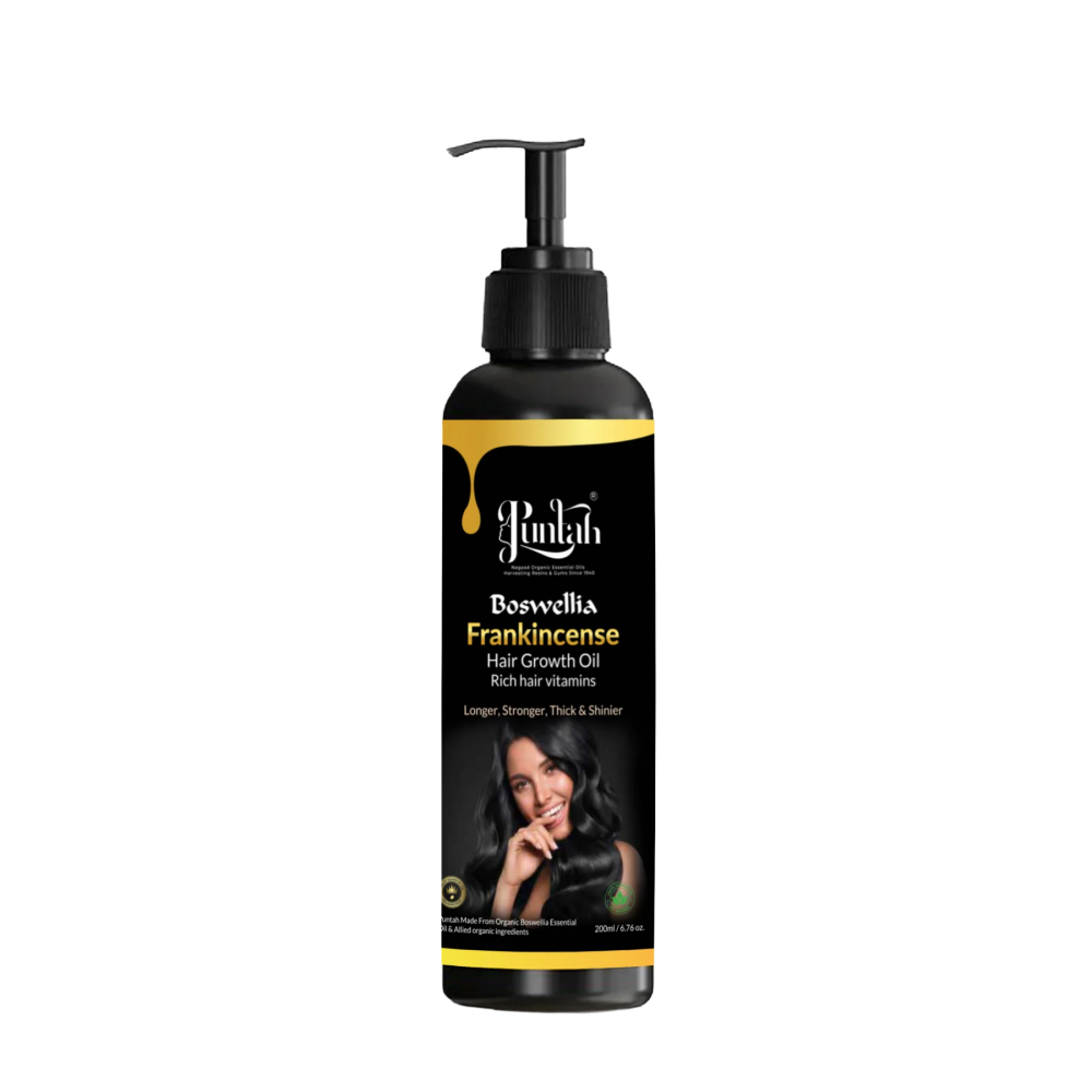 Nagaad Puntah Frankincense Hair Growth Oil 200 ml - 100% Natural & Certified - Promotes Longer, Stronger, Thicker, and Shinier Hair - 1