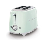 Smeg TSF01PGUK، محمصة الخبز ذات الطراز القديم في الخمسينيات، شريحتين، 6 مستويات تحمير، 2 فتحات خبز واسعة للغاية، وظائف تذويب وإعادة التسخين، صينية فتا - 2 miniature
