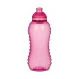 Sistema 330ml Squeeze Bottle (Pink): Gym & Fitness Bottle and ideal for school-going active kids Leakproof & BPA-Free Hydration - Safe & Reusable - 2 miniature