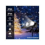 Snowfall Projector Lights with Remote Control, IP65 Waterproof Snowfall Spotlight for Weddings and Parties - 4 miniature