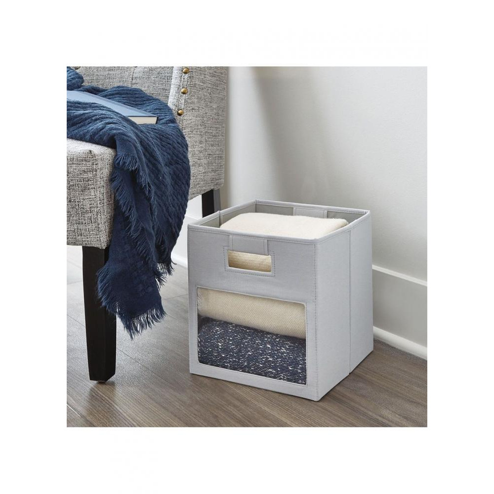 Interdesign Evie View Front Storage Box, Grey - 4