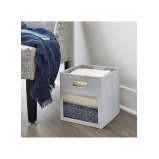 Interdesign Evie View Front Storage Box, Grey - 4 miniature