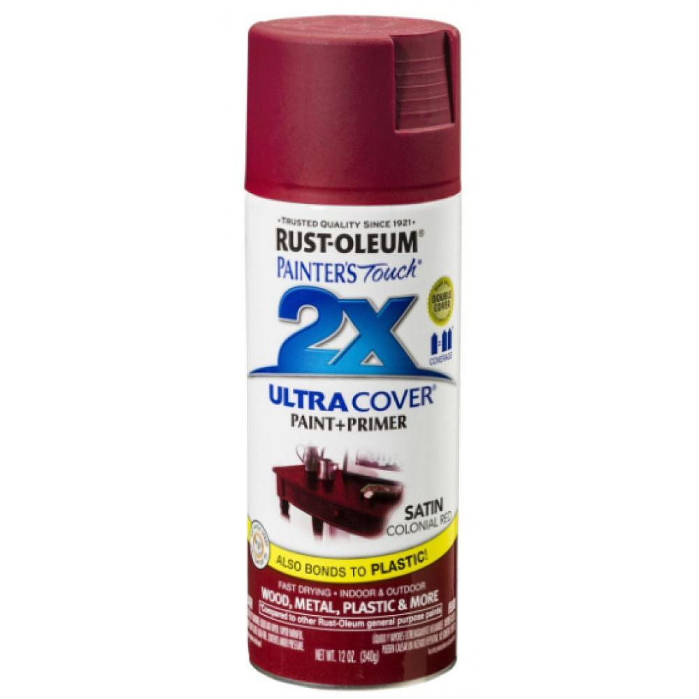 RustOleum PT 2X Ultra Cover Satin Colonial Red 12Oz - 1