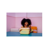 Polarbox Classic Cooler Box with Leather Strap,  Yellow - Cyan Rigid Thermal Insulated Ice for Beach, Picnic Party, 12L - 2 miniature