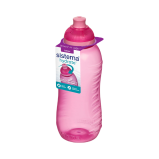 Sistema 330ml Squeeze Bottle (Pink): Gym & Fitness Bottle and ideal for school-going active kids Leakproof & BPA-Free Hydration - Safe & Reusable - 1 miniature
