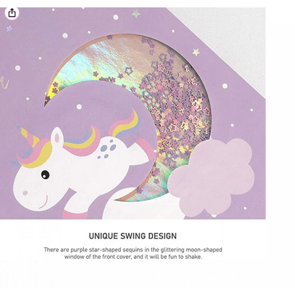 Generic / Notebook, Cute unicorn, 160 pages, Purple - 4