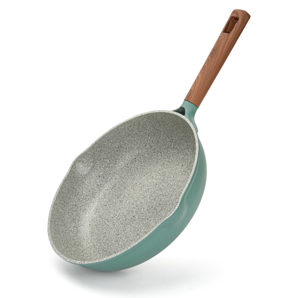 مقلاة فيسمان من سلسلة فيرينزي غير قابلة للالتصاق مع قاعدة حثية باللون الأخضر مقاس 28 × 7 سم - 5