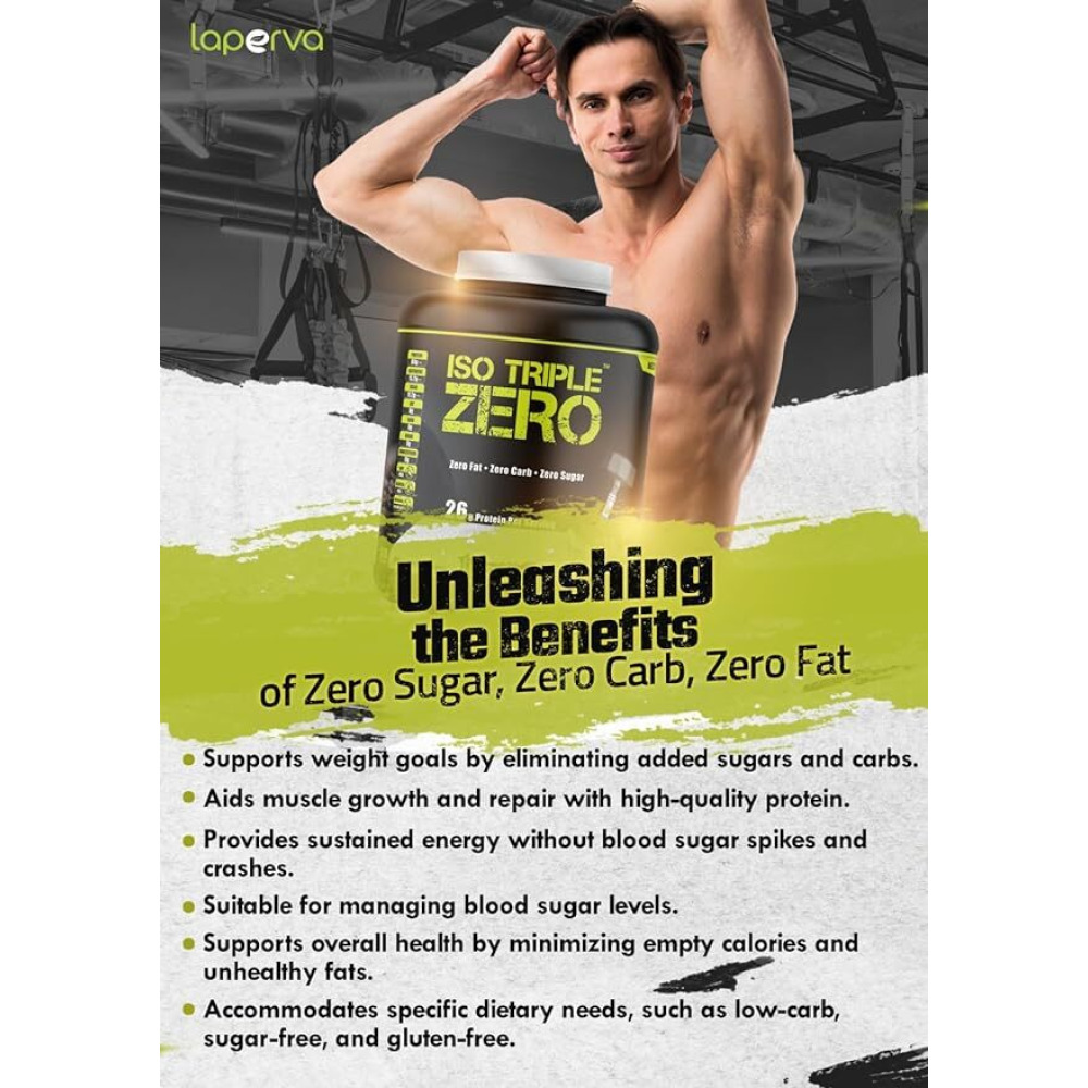 Iso Triple Zero Whey Protein Isolate - 0 Carbs, 0 Sugar, 0 Fat - Best For Lean Muscle Growth - 4lb - 58 Servings - Choco Suprise - 3