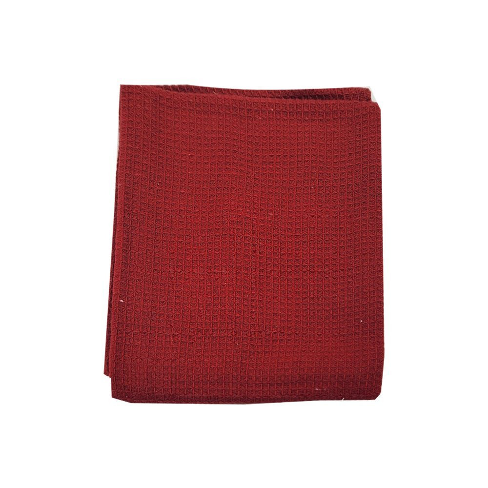 Kitchen Towel BYFT Orchard Heavy Waffle, 50 x 70 Cm, Cotton 102 Gsm, Red \& White Multicheck, Set of 6 - 3