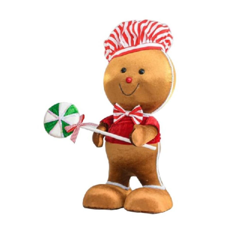 Swift 51cm Fabric Gingerbread with Candy - 1