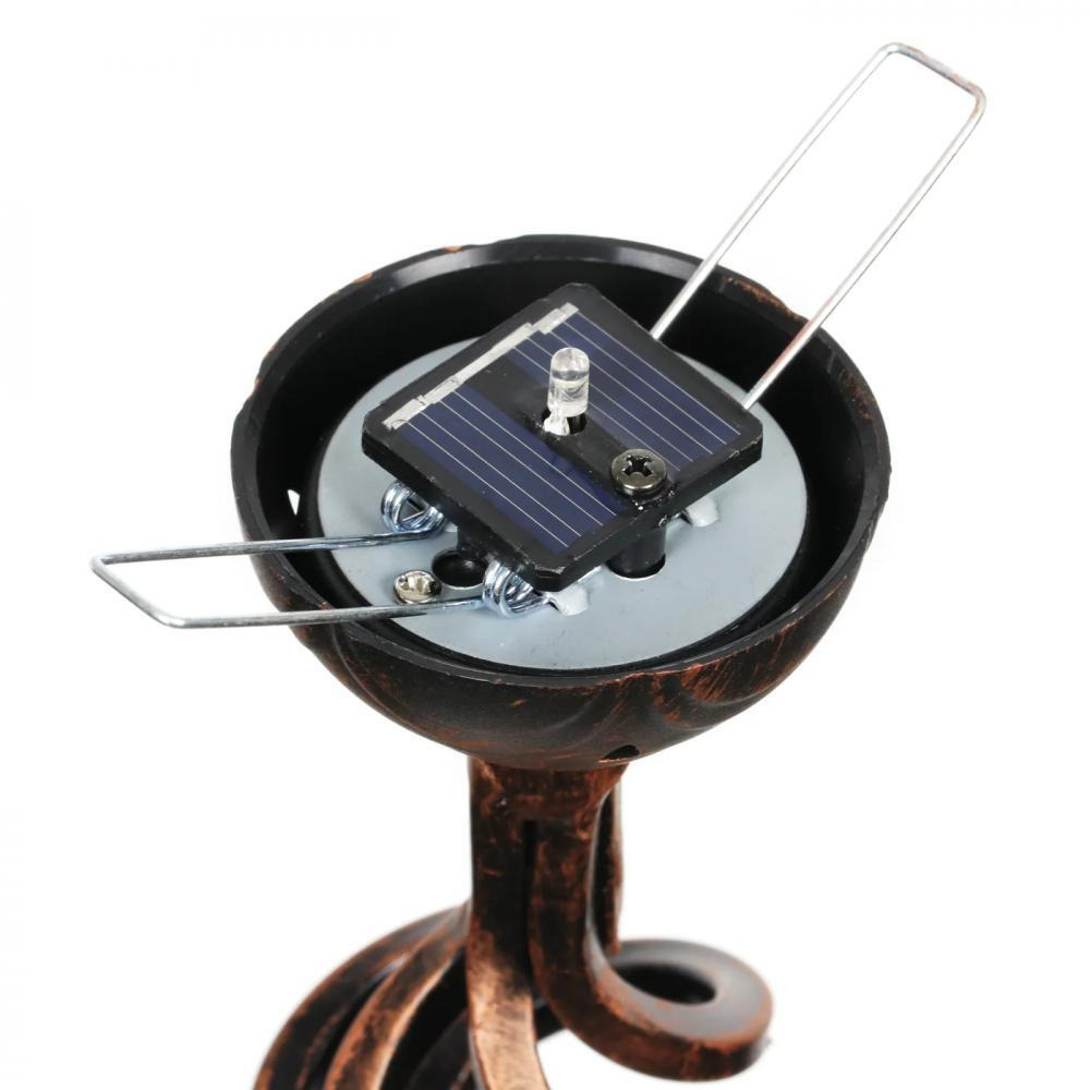 Exhart Solar Pearlized Glass Honeycomb Garden Stakes Clear - 3