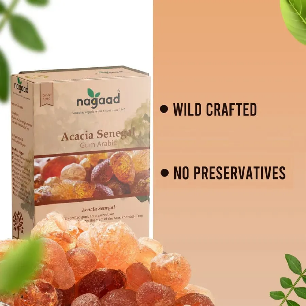 Nagaad Organic Acacia Senegal Gum Arabic, USDA Certified, 100% Pure Natural Emulsifier for Food & Smoothies, Cooking – 113g - 3