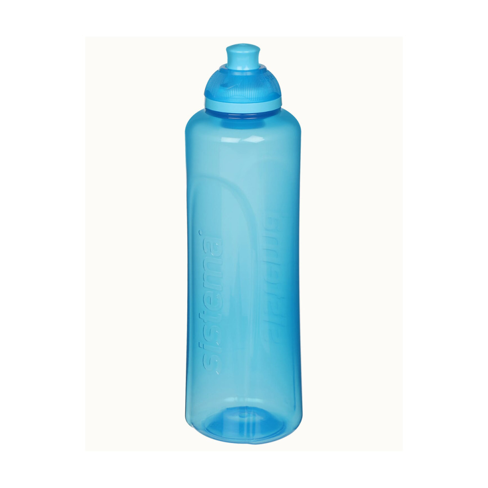 Sistema 480ML Helix Squeeze Bottle, school & on the go,comes with Twist ‘n’ Sip lid, easy grip, L-proof, Impact-R.Dishwasher safe & BPA Free, Blue - 2