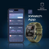 ساعة بروميت XWATCH-S19 Activlife™ الذكية مع مكالمات بلوتوث لاسلكية - أخضر ليلي - 3 miniature