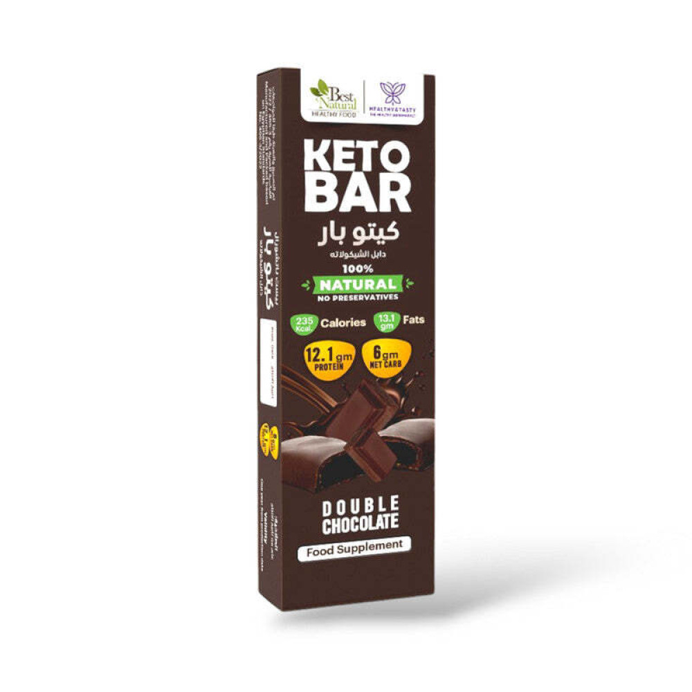 لوح شوكولاتة كيتو الصحية واللذيذة 100% طبيعية، 60 جرام - 1