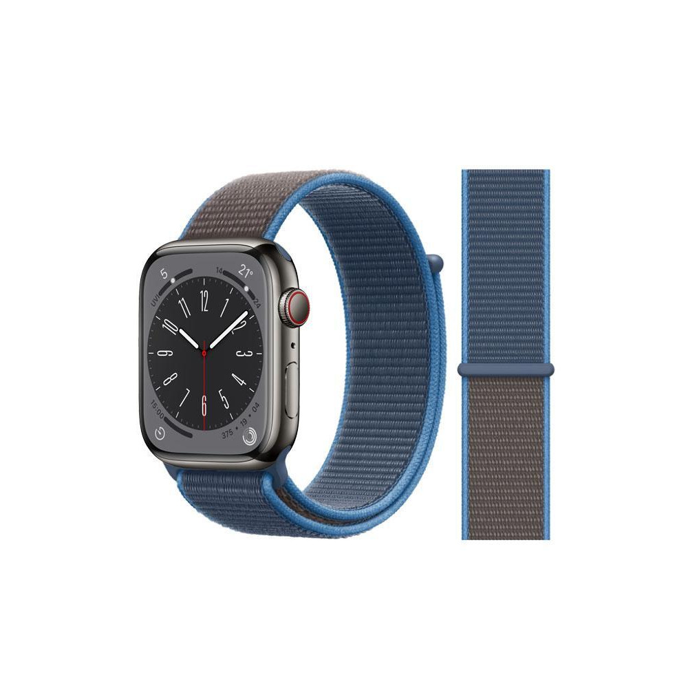 Perfii Nylon Loop Replacement Band for Apple Watch 49/45/44/42mm Series Ultra/8/7/6/SE/5/4/3 - 1