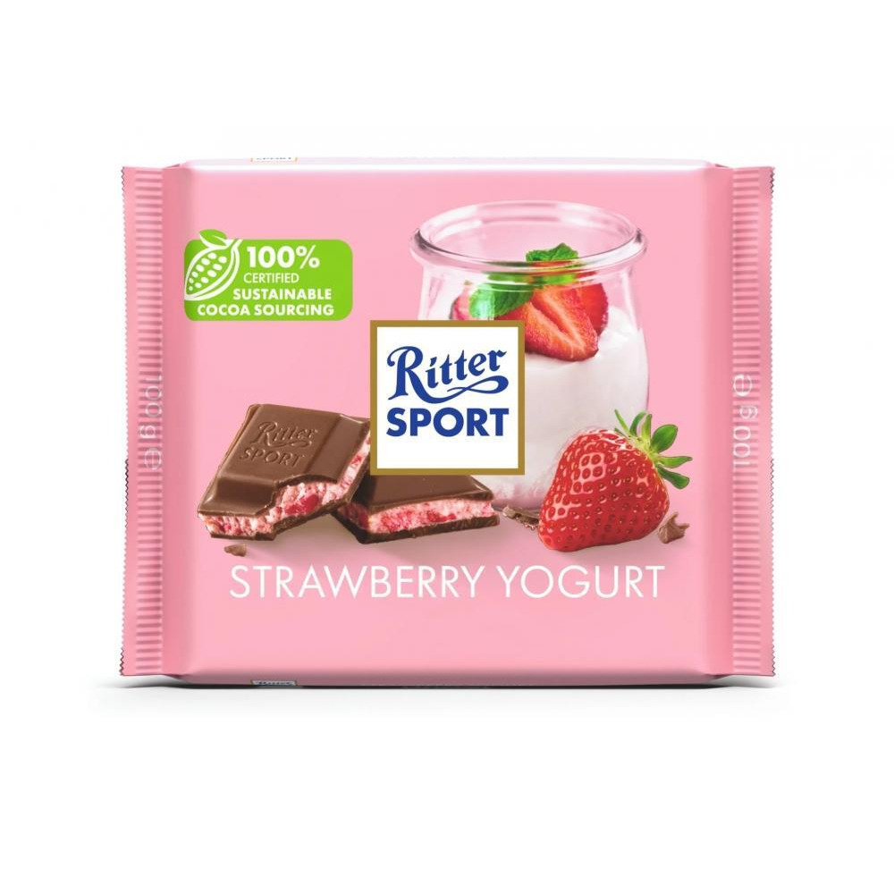 Ritter Sport / Chocolate, Strawberry Yogurt, 100 g - 1
