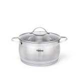 Fissman Stockpot with Glass Lid 16cm /1.9L with Measuring Mark, Stainless Steel Stockpot Fabiana Series - 1 miniature