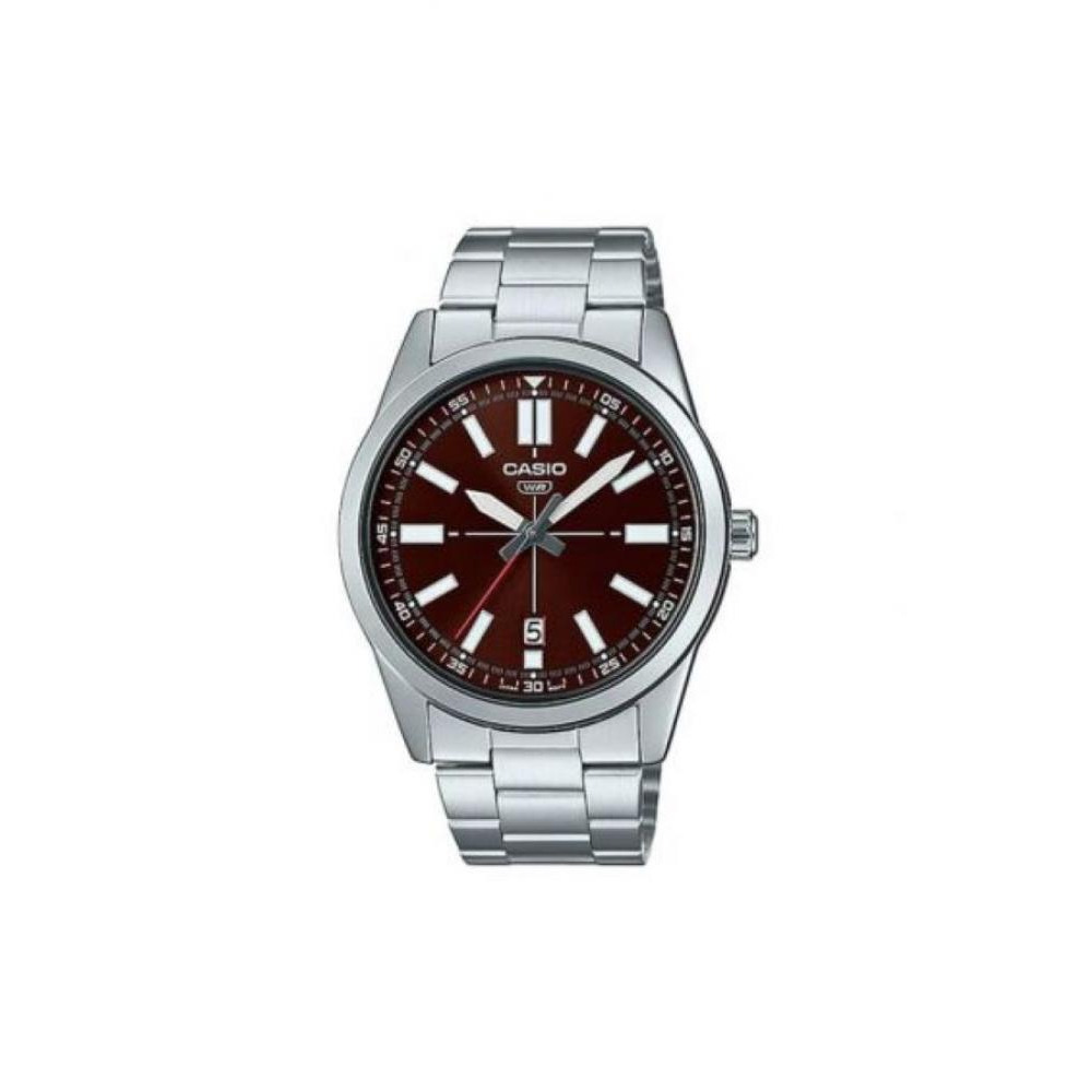 CASIO Round Shape Analog Stainless Steel Wrist Watch MTP-VD02D-5EUDF - 41mm - Silver - 2