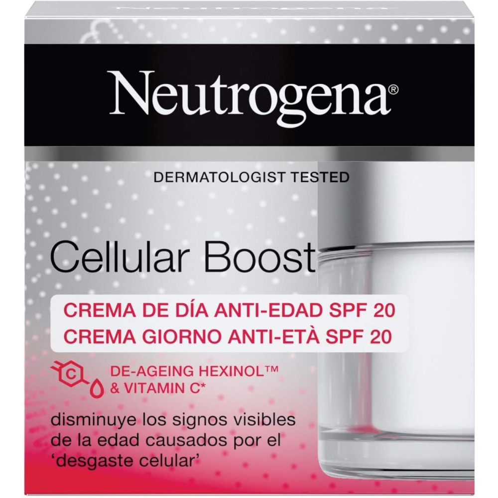 Neutrogena Anti-Wrinkle Face Cream, Cellular Boost, With Vitamin C, Spf 20, 50 Ml - 1