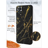 Protective Case Cover for Xiaomi Redmi Note 11 (4G) Golden Marble - 2 miniature