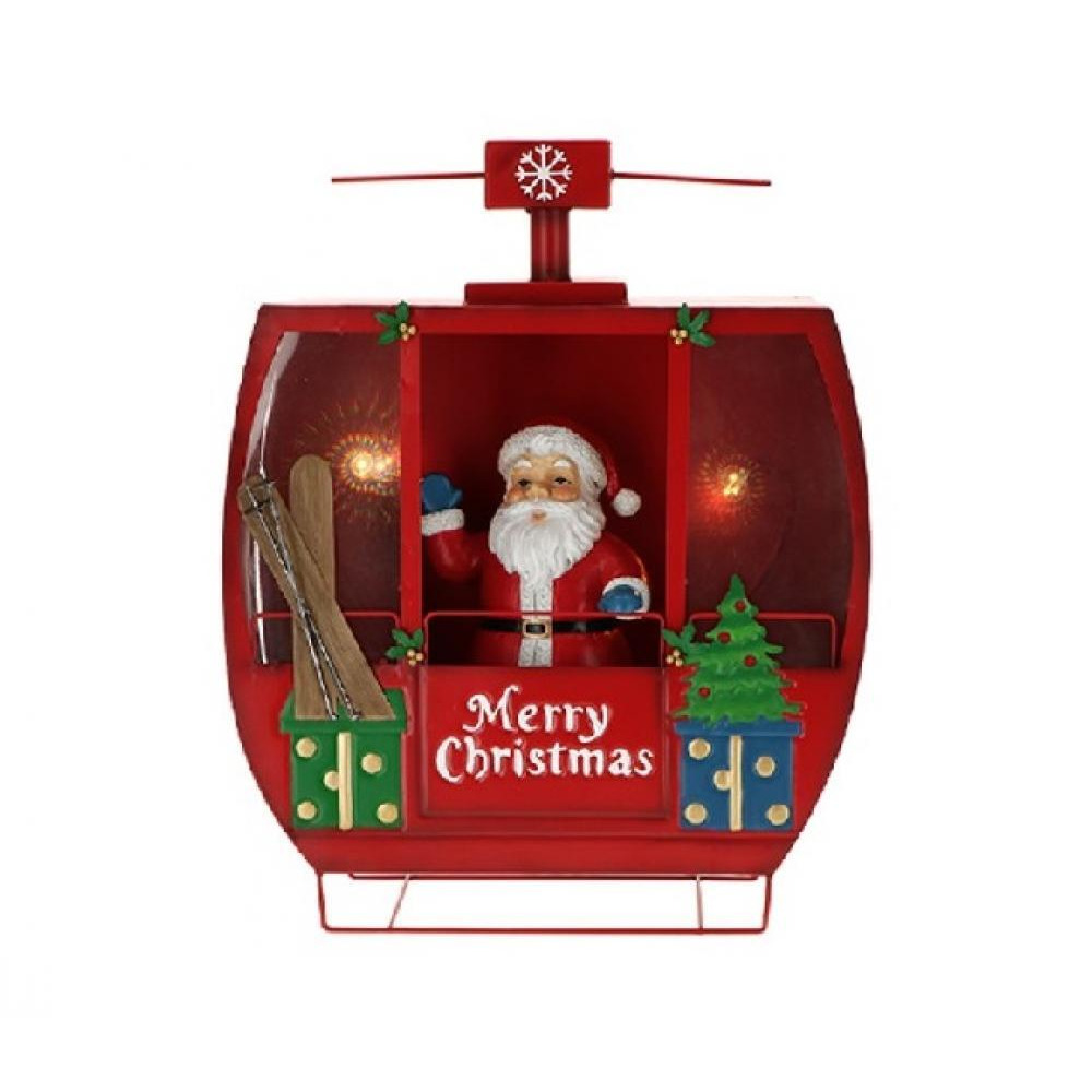 Christmas Creations Santa In Cable Car - 1
