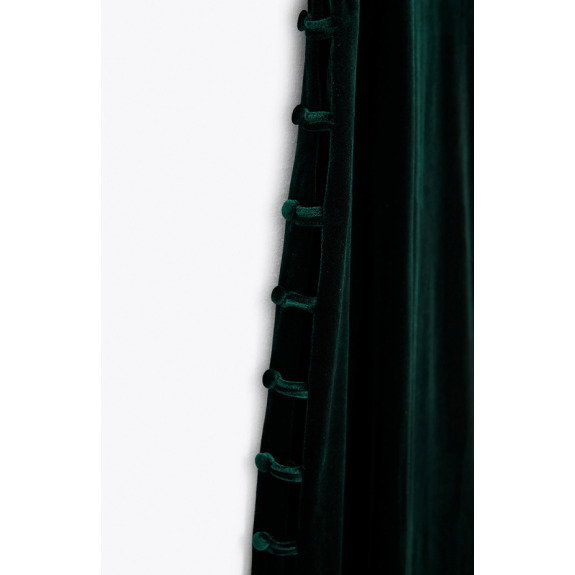 green emerald velvet dress ZARA. Velvet midi dress. Size XS  Hibuy market
