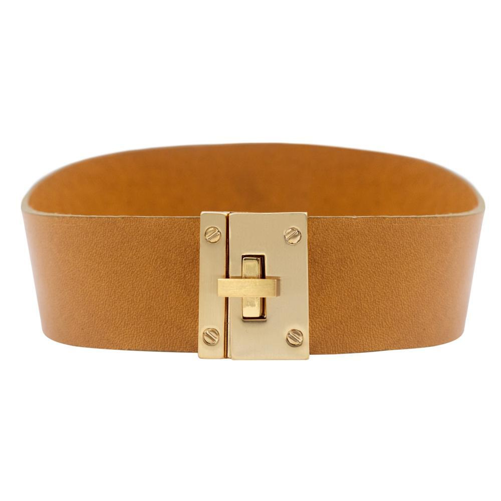 ACCENT Leather choker with accent buckle - 4
