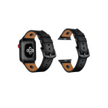 Perfii One Rivet Leather Replacement Band For Apple Watch 49/45/44/42mm Series Ultra/8/7/6/5/4/SE - 3 miniature
