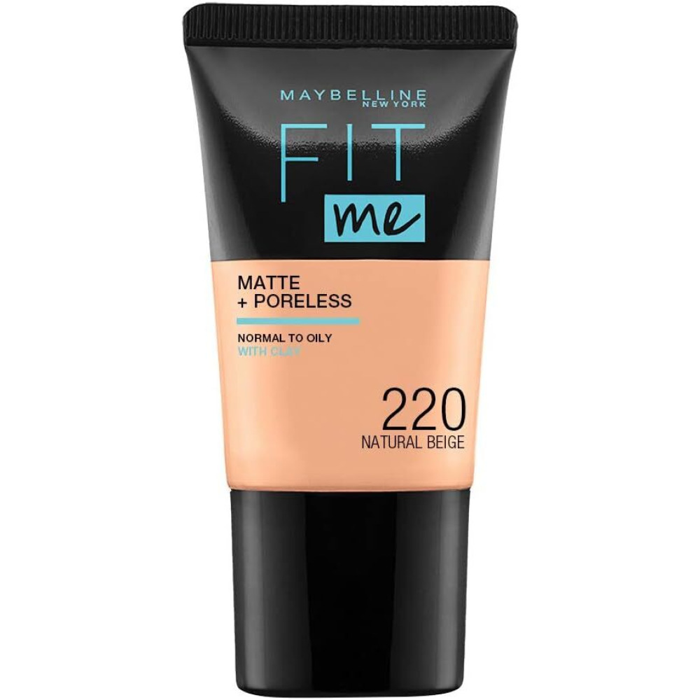 Foundation Maybelline New York Fit Me Matte & Poreless, Mini, 220 Natural Beige, 18 ml - 1